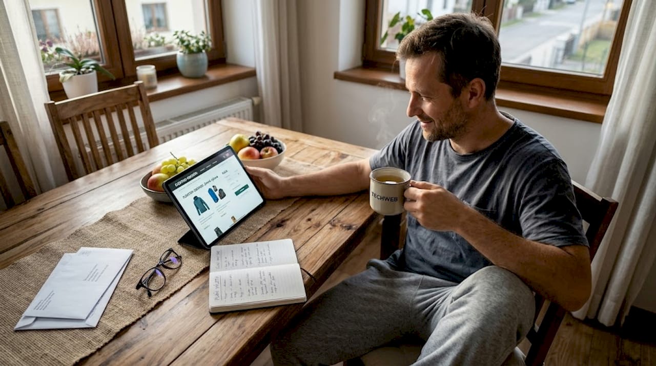 Zákazník si prezerá internetový obchod a hľadá spoľahlivý produkt, ktorý by si mohol bez obáv objednať.