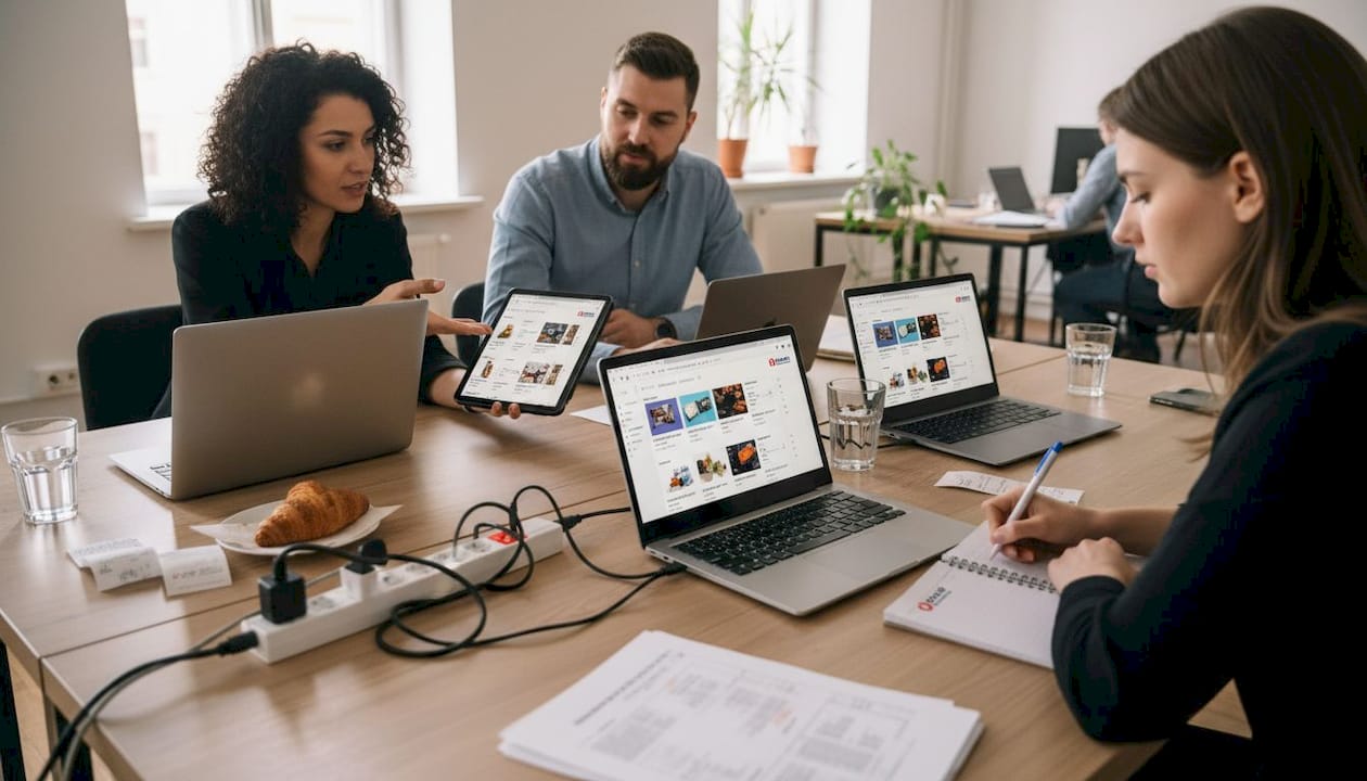 Kolegovia si spolu prechádzajú a hodnotia rôzne e-shopové platformy