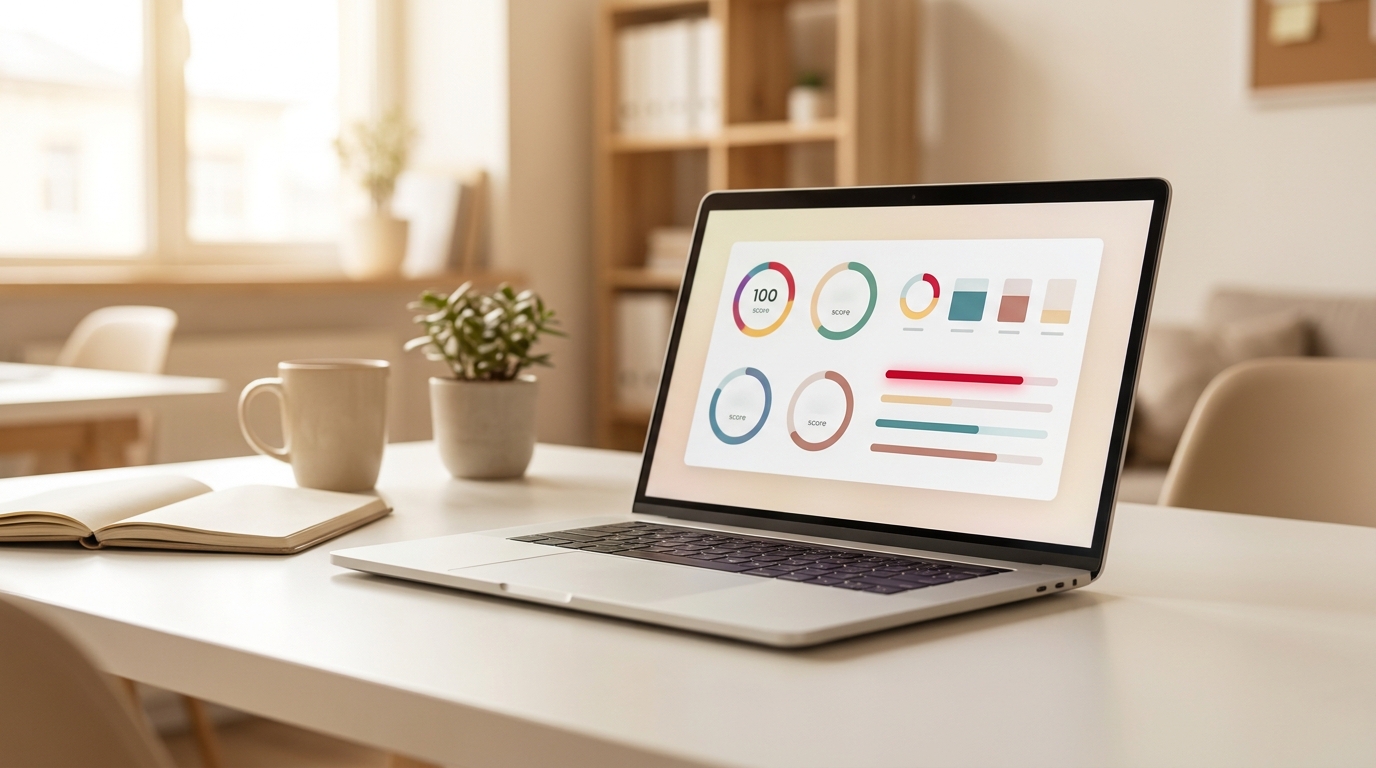 SEO audit analýza webu na monitore