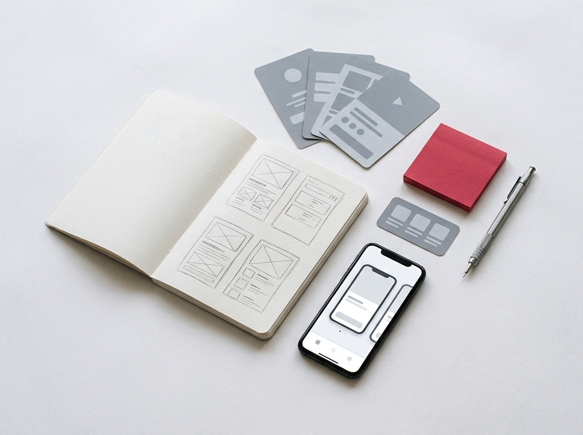 Dizajnový proces TechWeb — Figma wireframe a prototyp