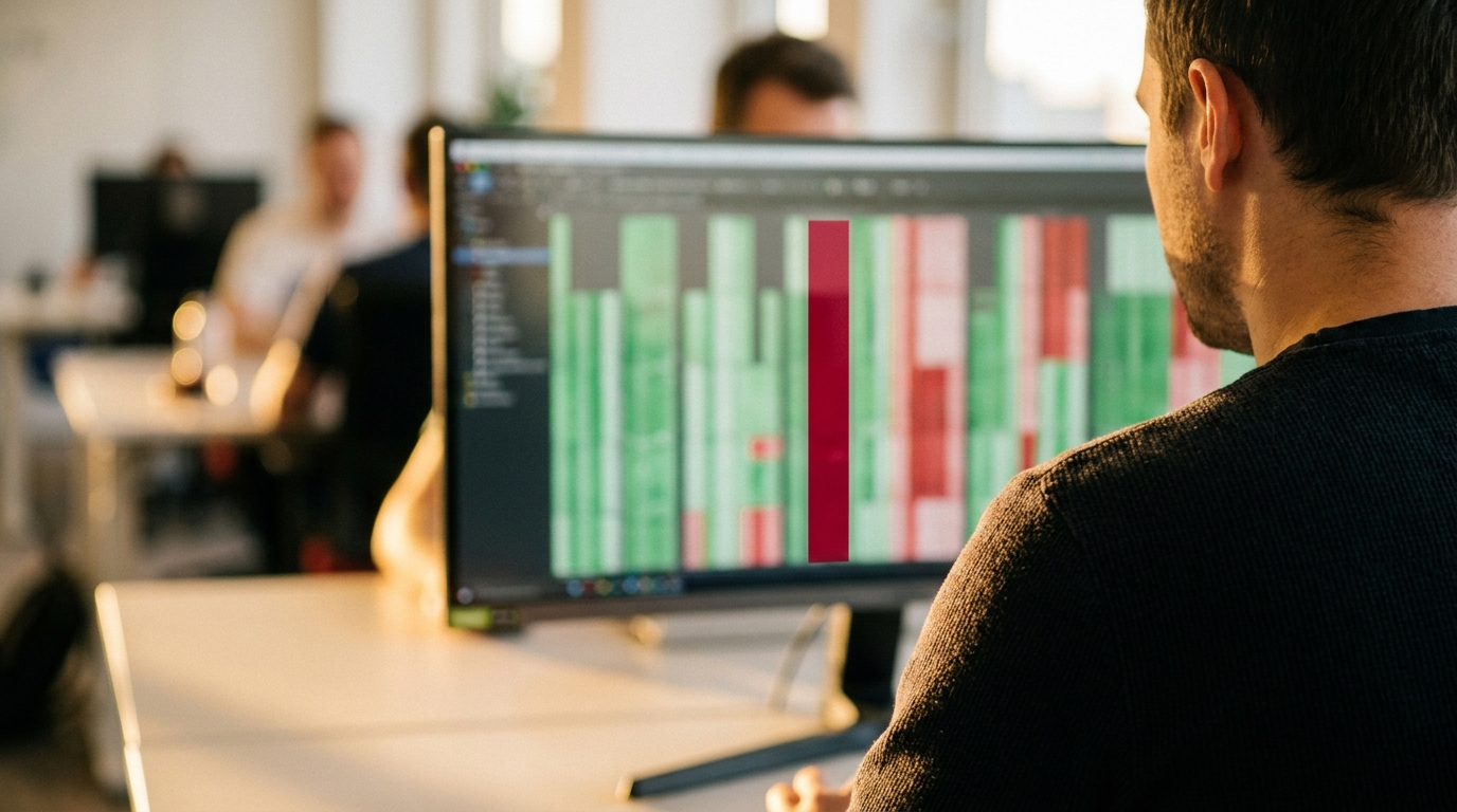 Výsledky automatizovaného testovania — tím sleduje dashboard s green builds
